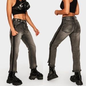 MOMOKROM Dolls Kill 90s Y2K Black High Waist Jeans
